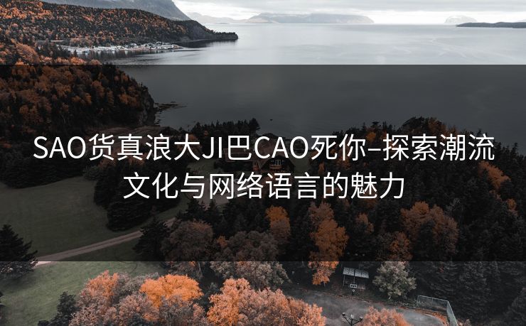 SAO货真浪大JI巴CAO死你–探索潮流文化与网络语言的魅力
