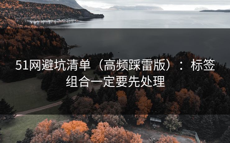 51网避坑清单（高频踩雷版）：标签组合一定要先处理